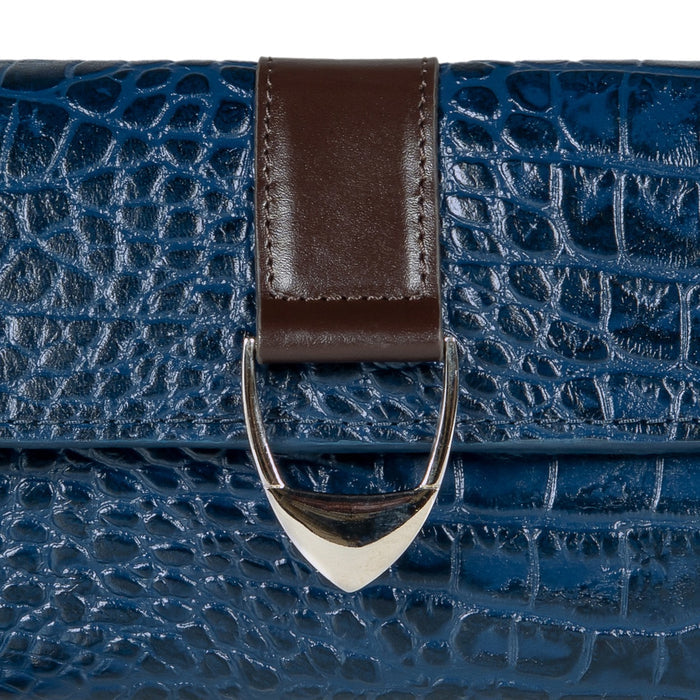 Fanny W1 Blue Leather Sling Wallet