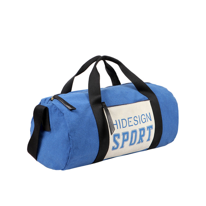 Fb Arnold Blue Leather Duffle Bag