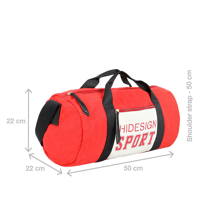 Fb Arnold Red Leather Duffle Bag