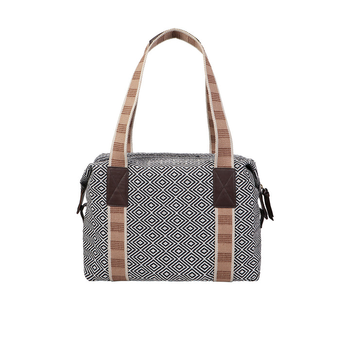 Fb Aventura 02 Black Leather Duffle Bag