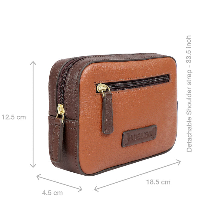 Fb Badass Tan Leather Belt Bag