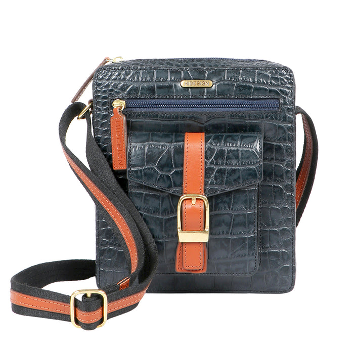 Ferno Blue Leather  Crossbody