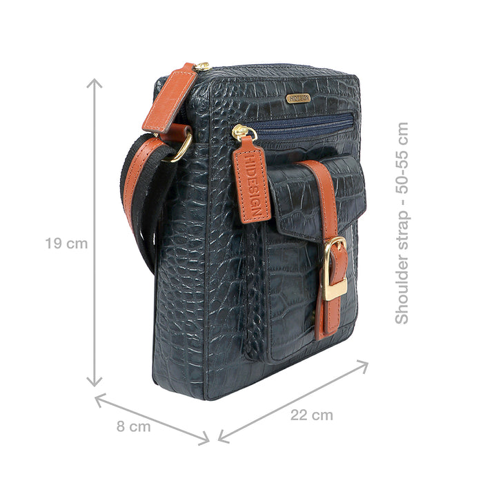 Ferno Blue Leather  Crossbody