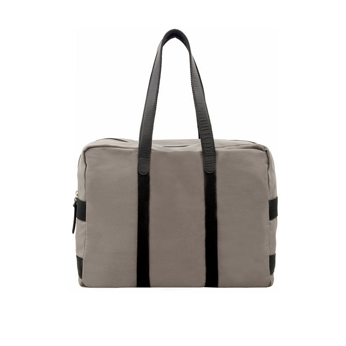 Fernweh 01A Grey Leather Duffle Bag