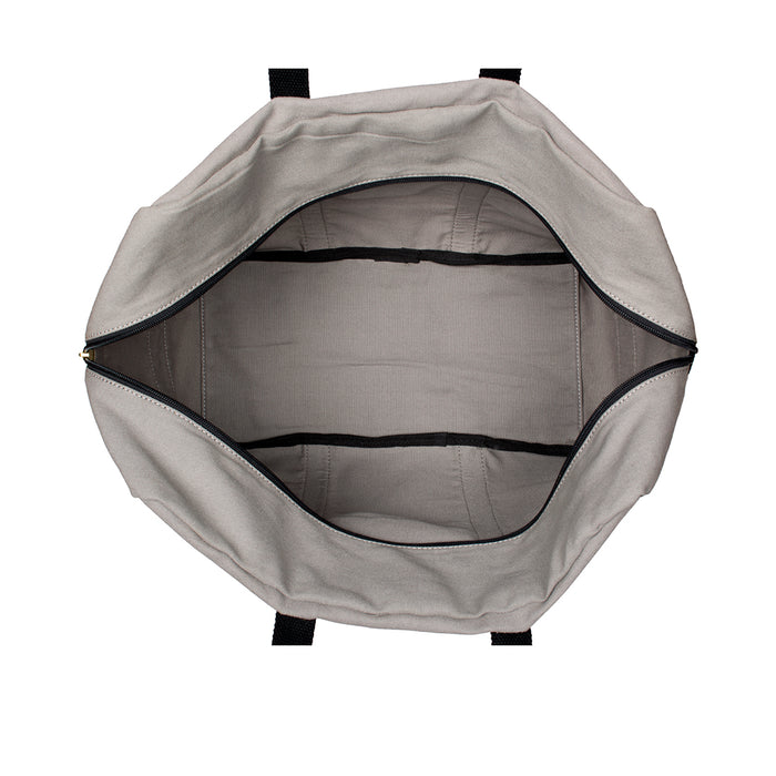 Fernweh 01A Grey Leather Duffle Bag