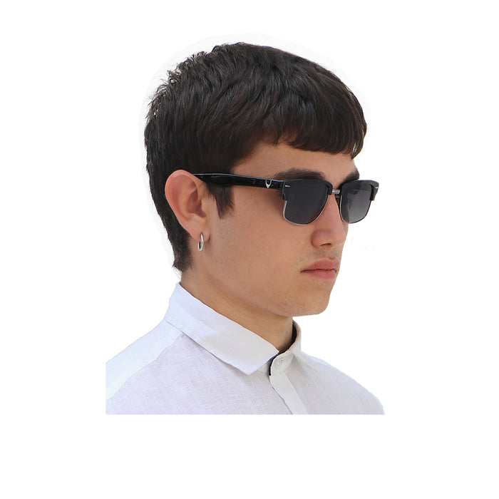 Fiji Unisex Black Wayfarer Sunglasses
