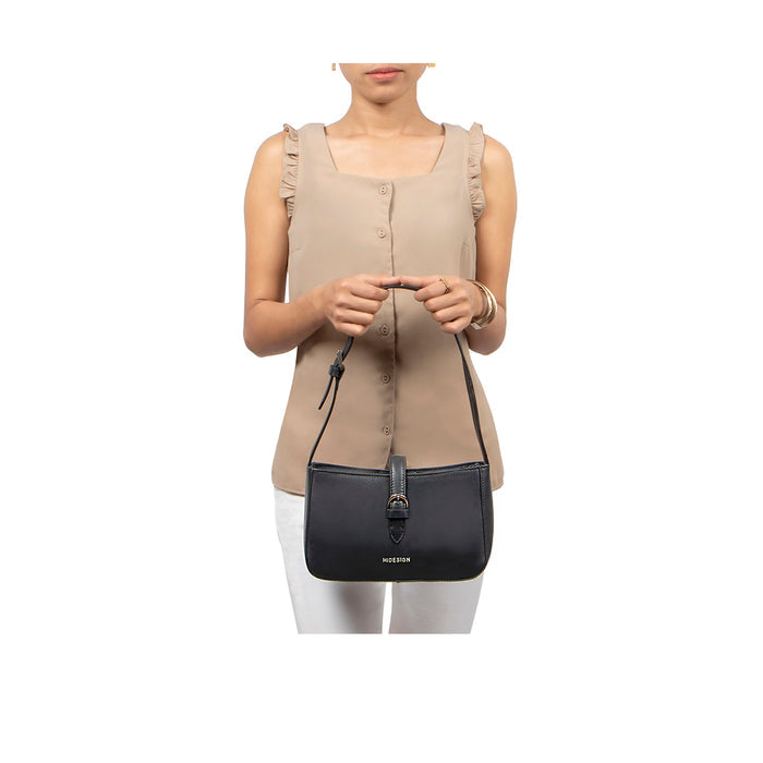 Fiona 02 Blue Leather Baguette