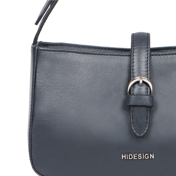 Fiona 02 Blue Leather Baguette