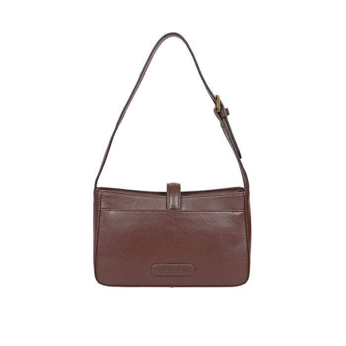 Fiona 02 Brown Leather Baguette