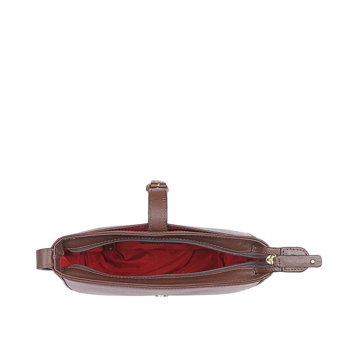Fiona 02 Brown Leather Baguette