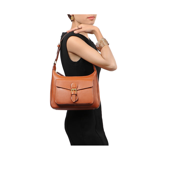 Fiona 05 Tan Leather Shoulder Bag