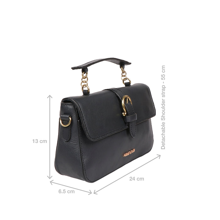 Fiona 07 Blue Leather Crossbody