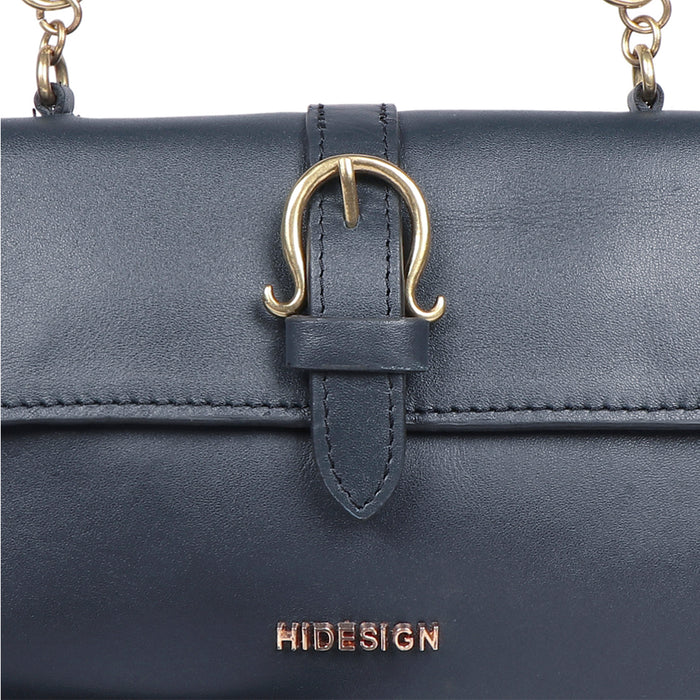 Fiona 07 Blue Leather Crossbody