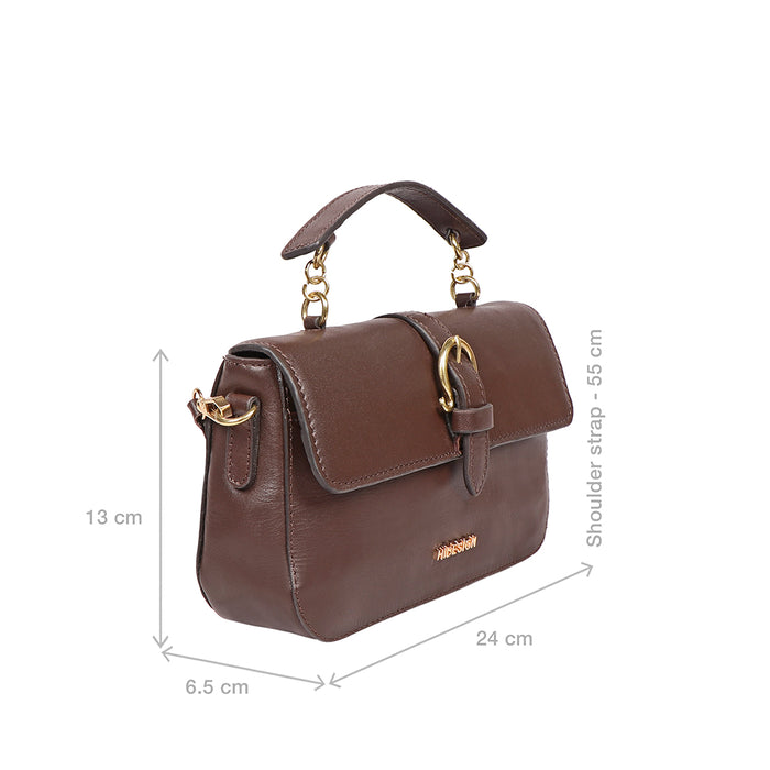 Fiona 07 Brown Leather Crossbody