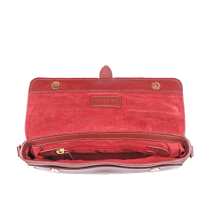 Fiona 07 Red Leather Crossbody