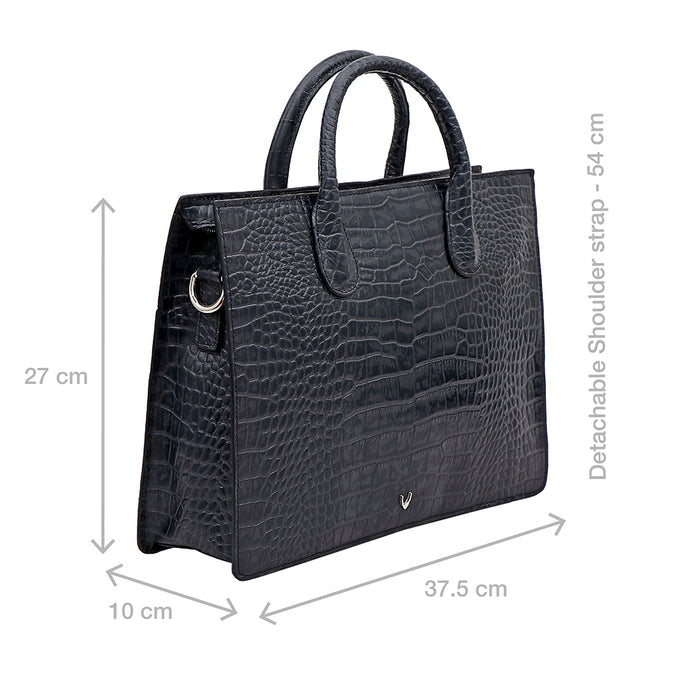 Fiumicino-01 Blue Leather Briefcase