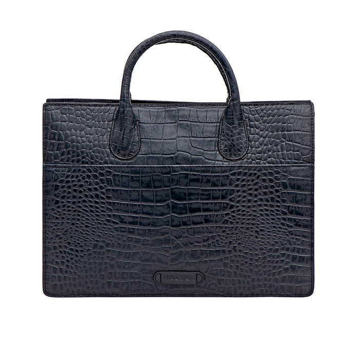 Fiumicino-01 Blue Leather Briefcase
