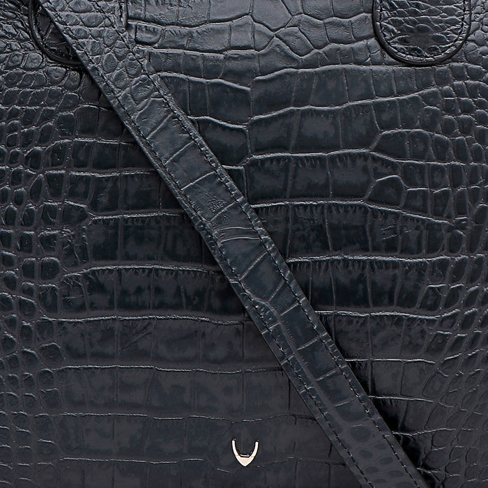 Fiumicino-01 Blue Leather Briefcase