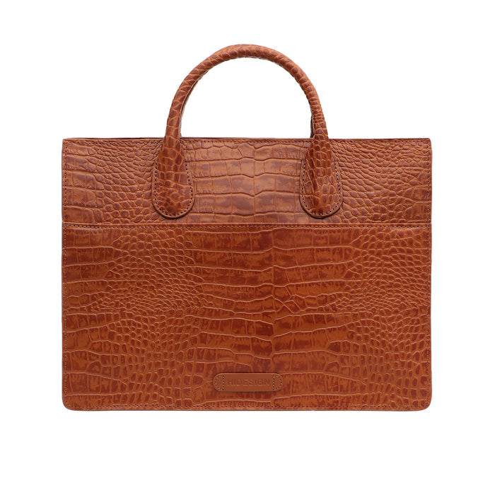 Fiumicino-01 Tan Leather Briefcase