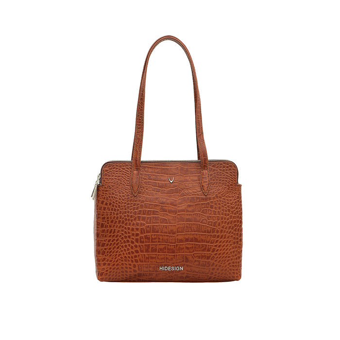 Fiumicino-02 Tan Leather Shoulder Bag