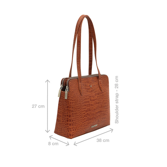 Fiumicino-02 Tan Leather Shoulder Bag
