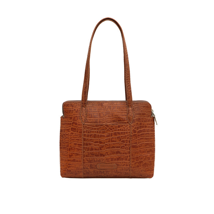 Fiumicino-02 Tan Leather Shoulder Bag