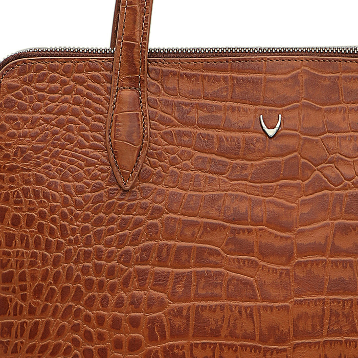 Fiumicino-02 Tan Leather Shoulder Bag
