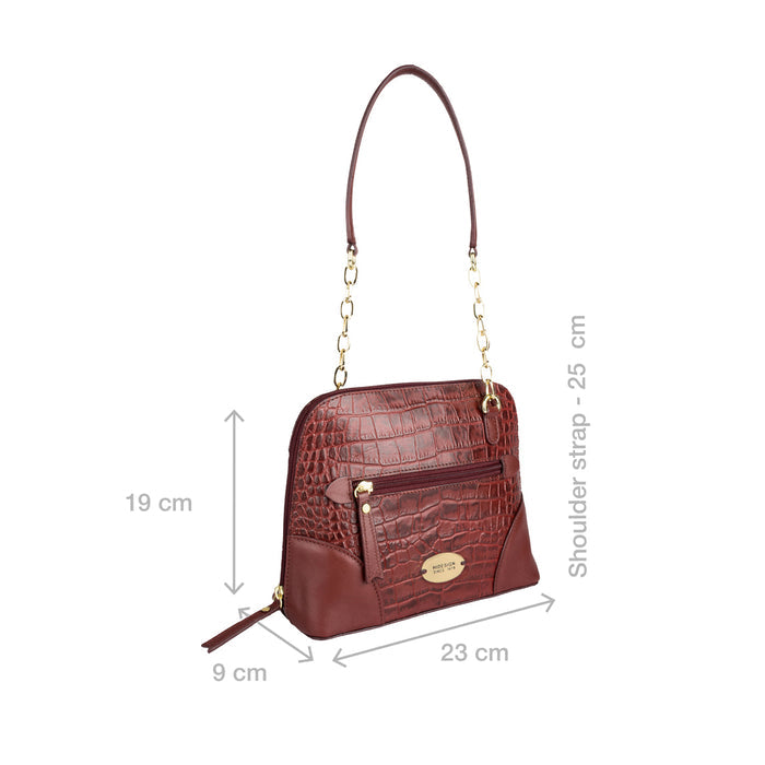 Fl Heidi Red Leather Shoulder Bag