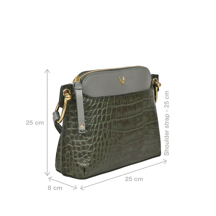 Fl Kelly 02 Green Leather Shoulder Bag