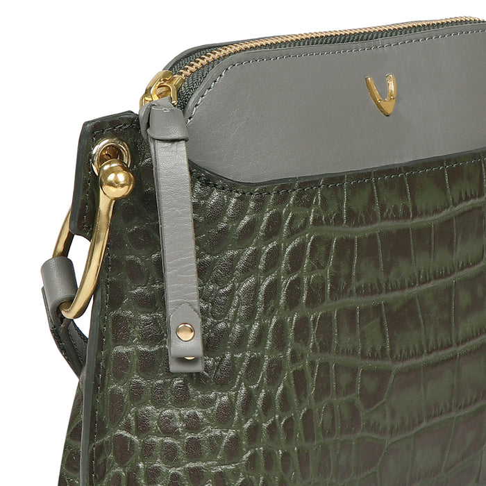 Fl Kelly 02 Green Leather Shoulder Bag