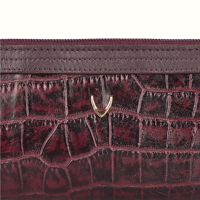 Fl Natalia W2  Purple Leather Zip Around Wallet
