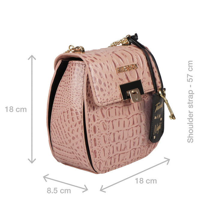 Fling 01 Pink Leather Sling Bag