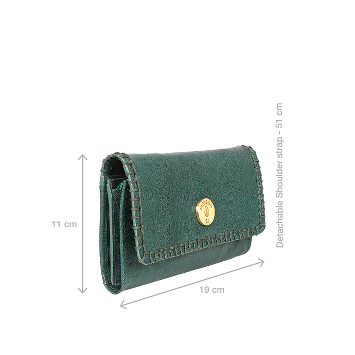 Flourish - W1 Green Leather Sling Wallet