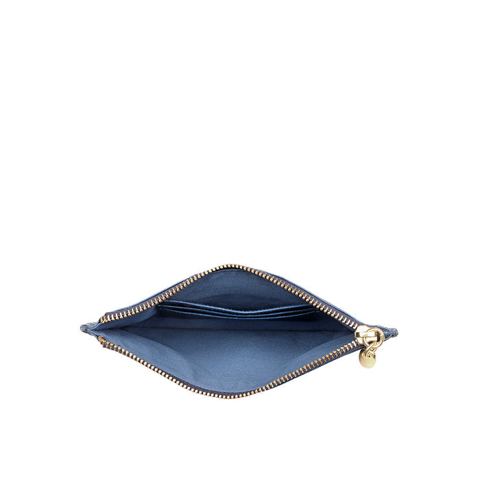 Flourish - W2 Blue Leather Clutch Wallet