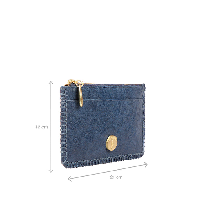 Flourish - W2 Blue Leather Clutch Wallet