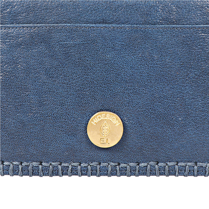 Flourish - W2 Blue Leather Clutch Wallet