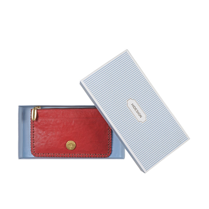 Flourish - W2 Red Leather Clutch Wallet