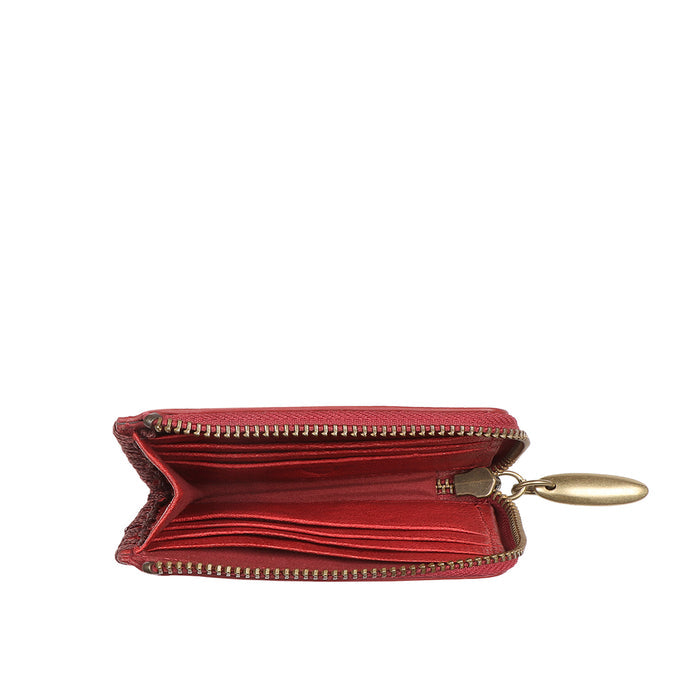 Flourish - W3 Red Leather Card Holder