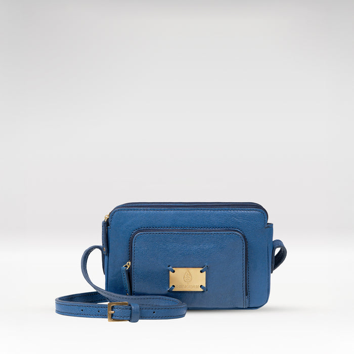 Flourish - W4 Blue Leather Sling Wallet