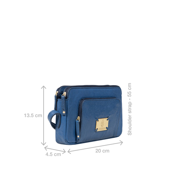 Flourish - W4 Blue Leather Sling Wallet