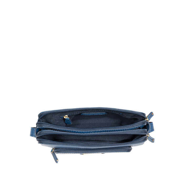 Flourish - W4 Blue Leather Sling Wallet