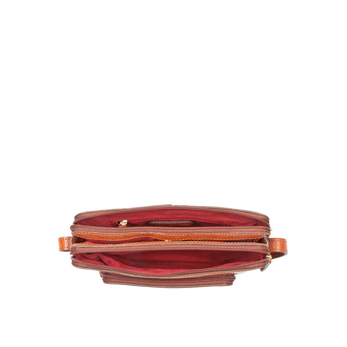 Flourish - W4 Orange Leather Sling Wallet
