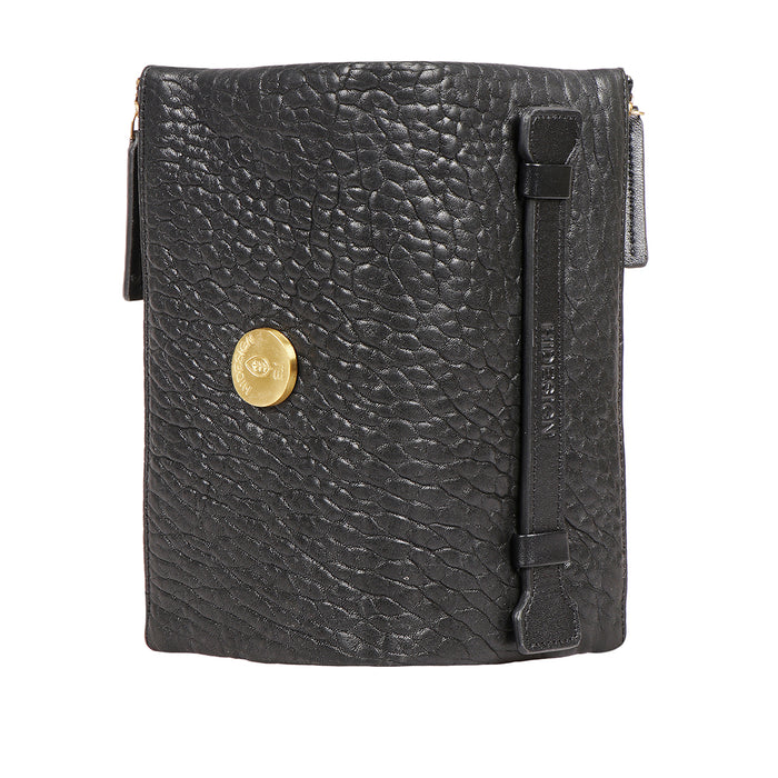 Flower - W1 Black Leather Bi-Fold Wallet