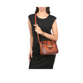 Fontana Orange Leather Sling Bag