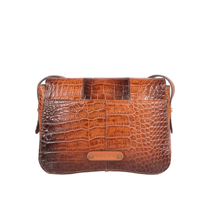 Fontana Orange Leather Sling Bag