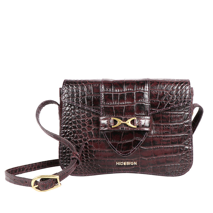 Fontana Purple Leather Sling Bag
