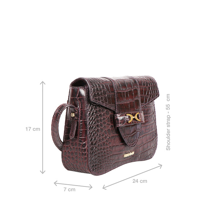 Fontana Purple Leather Sling Bag