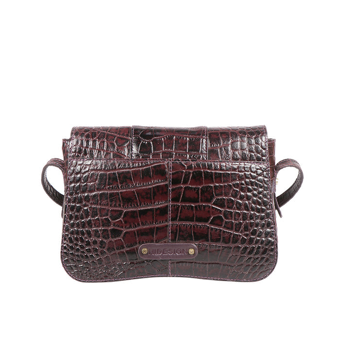 Fontana Purple Leather Sling Bag