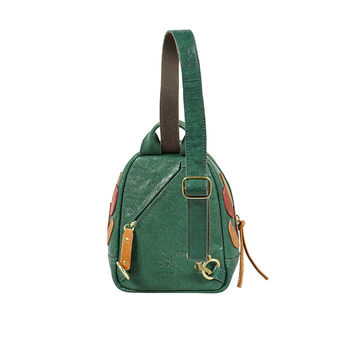 Forest 01 Green Leather Crossbody