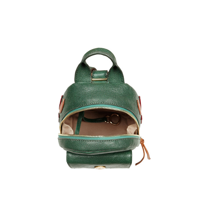 Forest 01 Green Leather Crossbody
